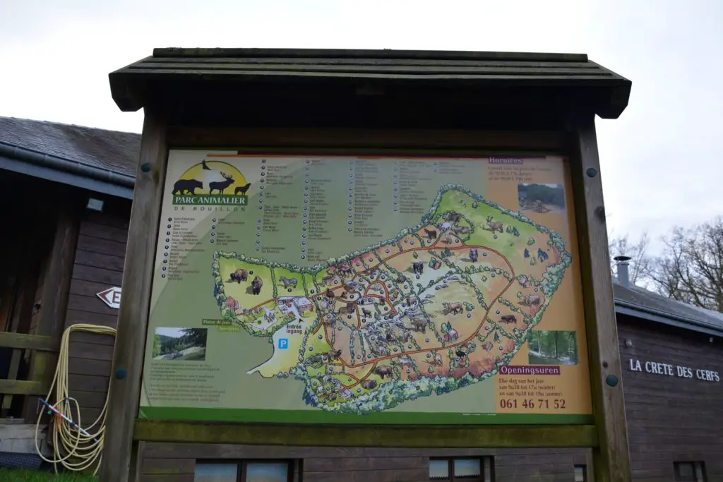 plan parc animalier de Bouillon